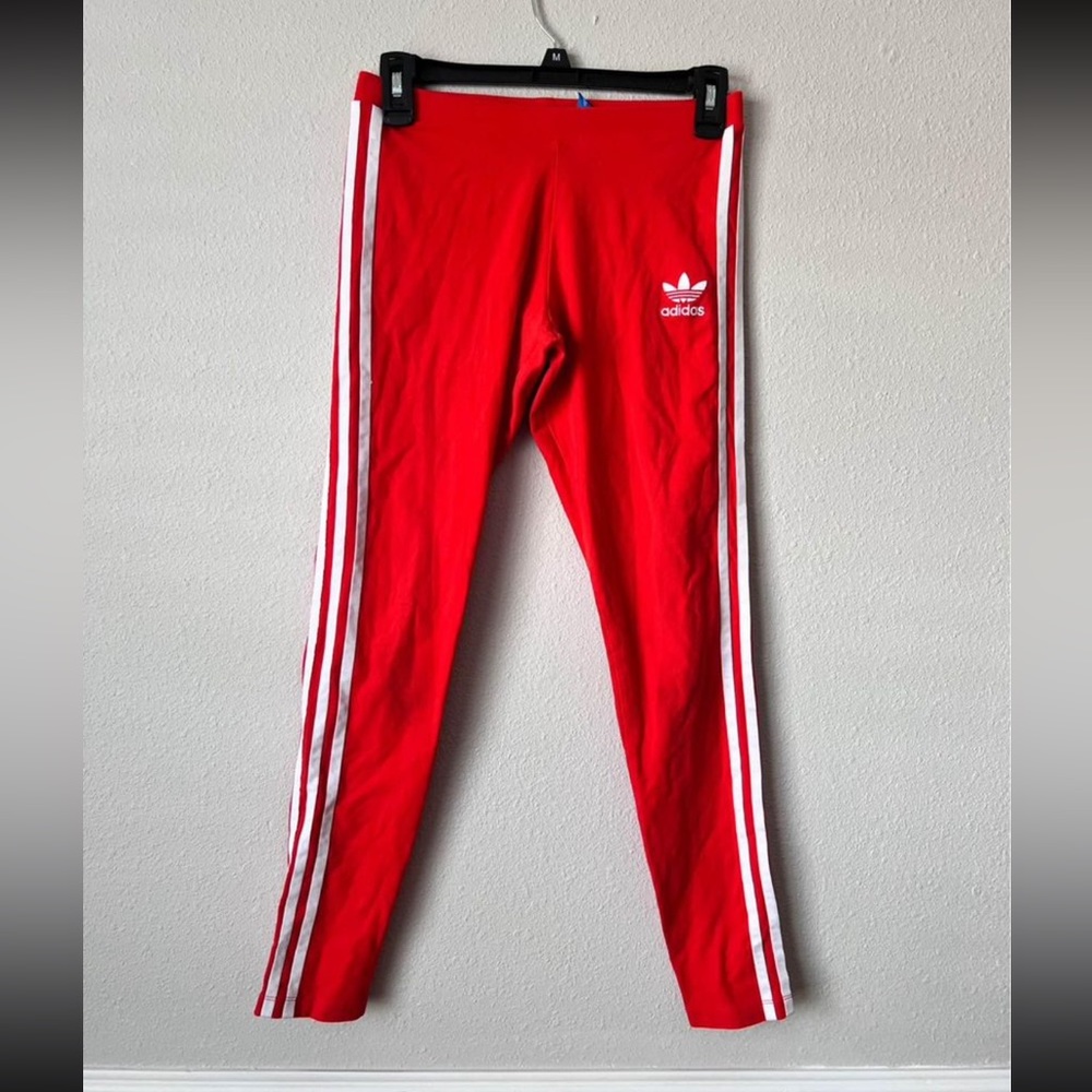 Adidas red leggings